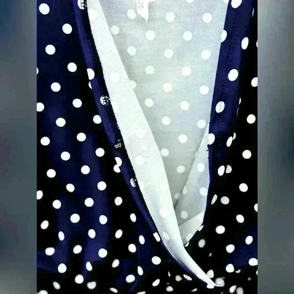 NY PETITE COLLECTION, DARK BLUE POLKA DOT JUMPSUITS Size M. - Picture 3 of 5